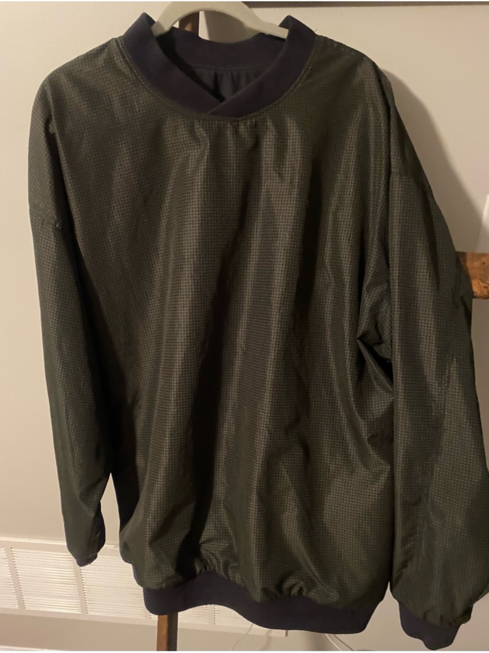 Halloway  Olive Green/Black Pullover Windbreaker- Reversible